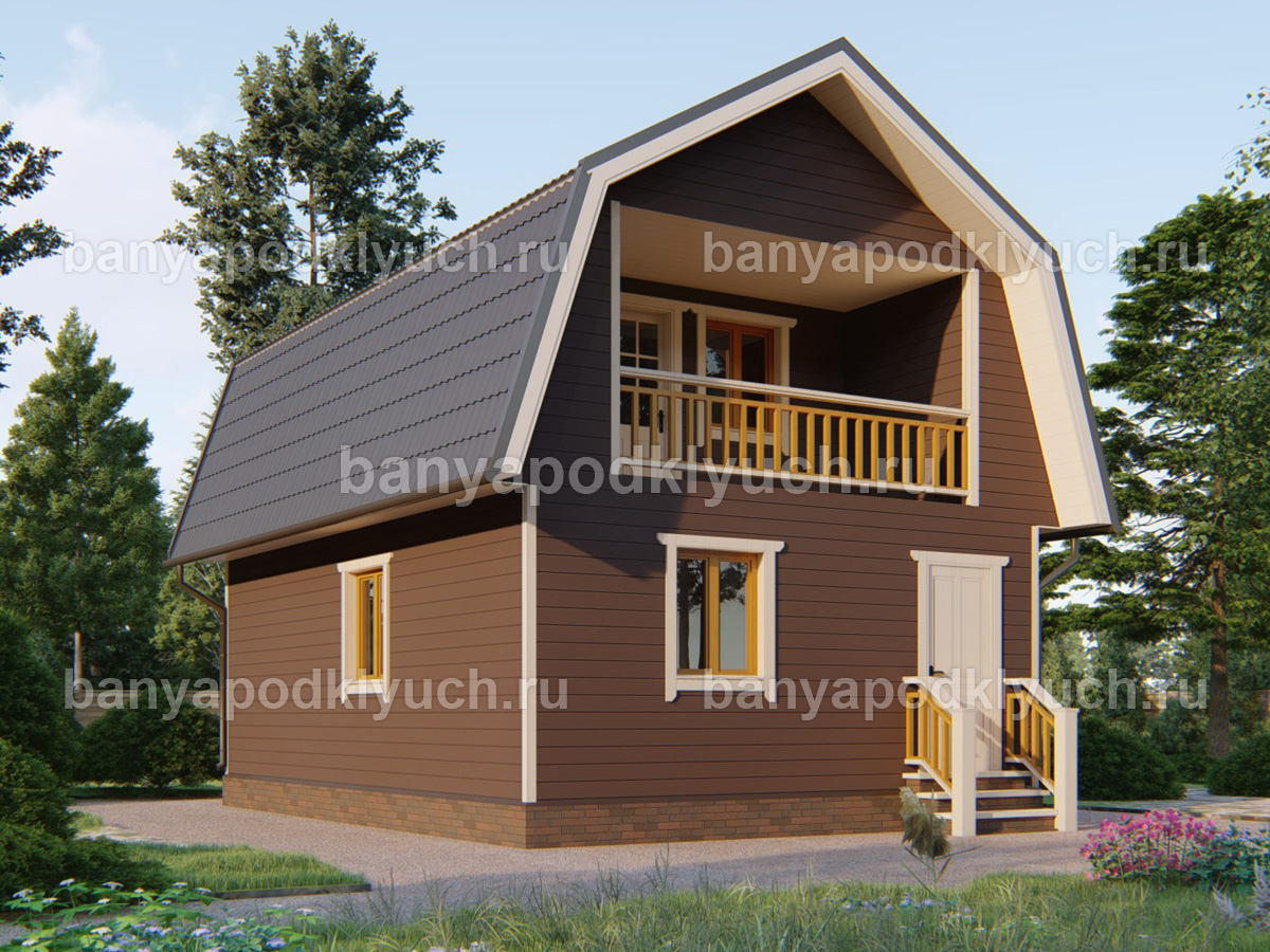Каркасная баня 8x6 м Каркасная баня 8x6 м
