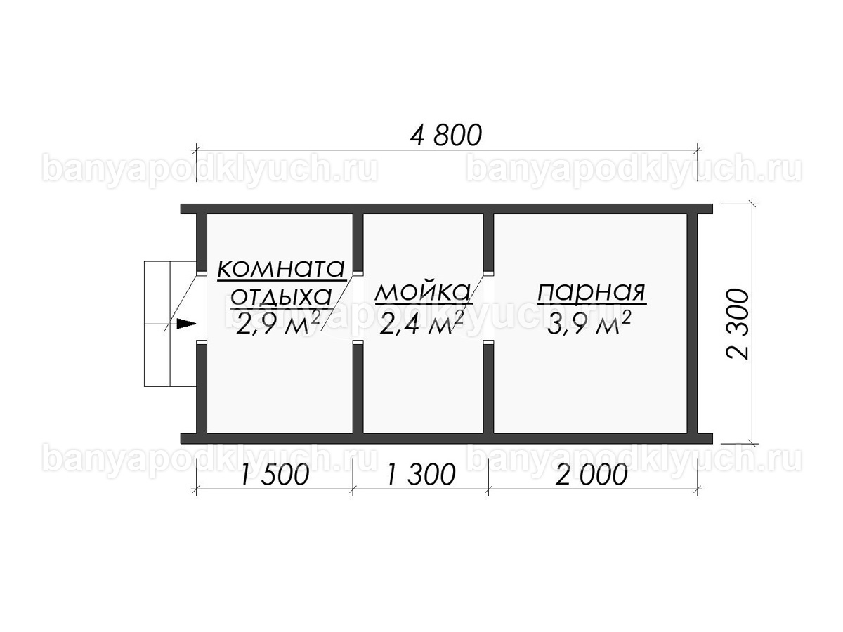 Баня-бочка 4.8x2.3 м Баня-бочка 4.8x2.3 м