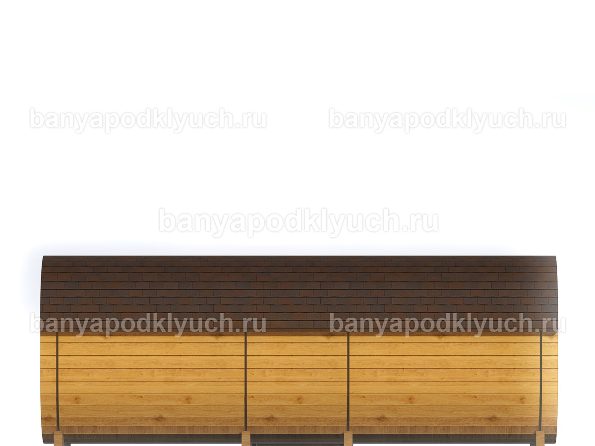 Баня-бочка 5.8x2.3 м Баня-бочка 5.8x2.3 м